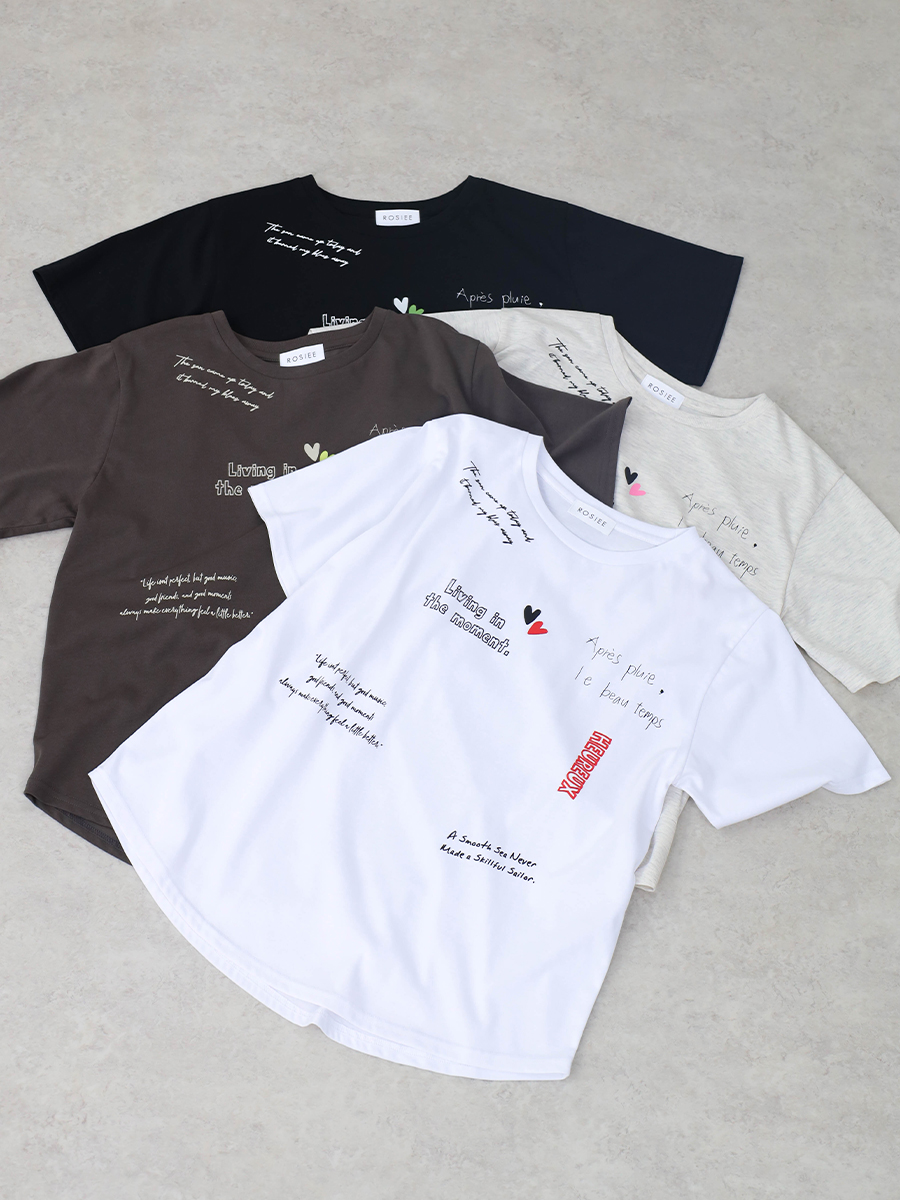 ランダムロゴプリントTシャツ